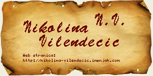 Nikolina Vilendečić vizit kartica